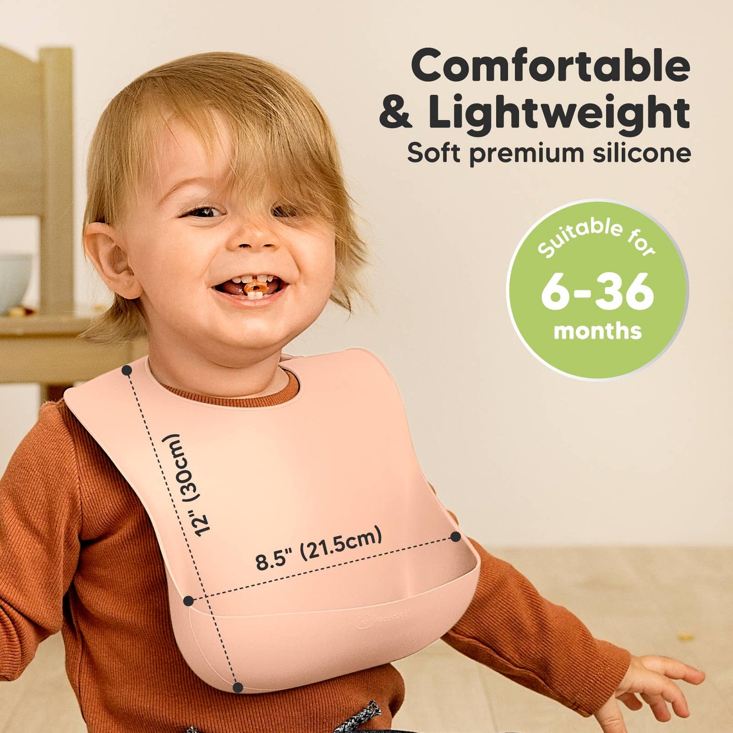 2-Pack Prep Silicone Bibs for Babies, Toddlers, Boys, Girls: Dusk