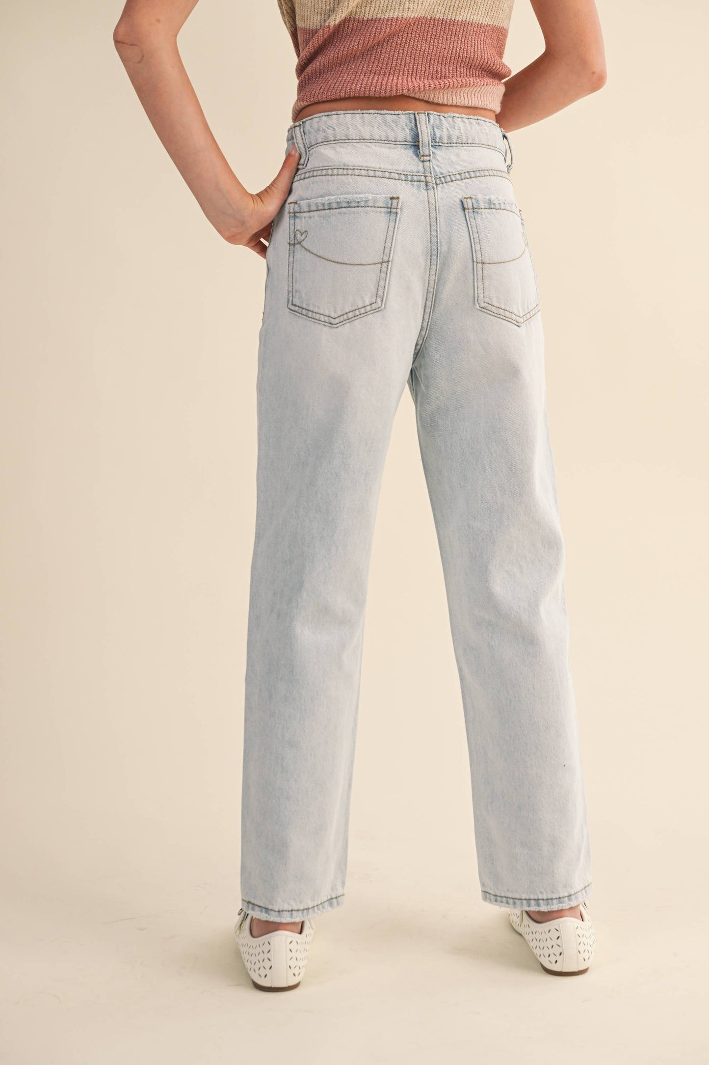 TWEEN GIRLS STRAIGHT LEG DENIM PANTS