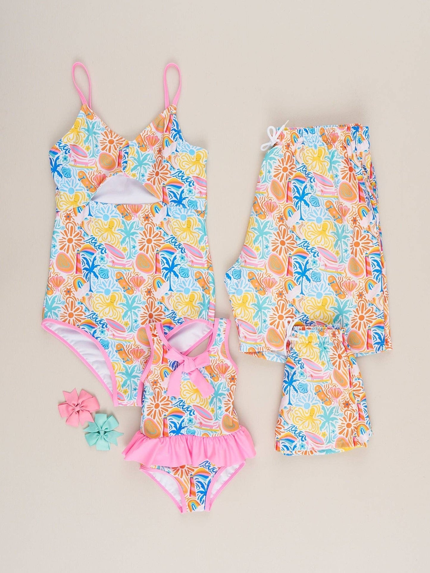 Family Tropical Beach Swimsuit