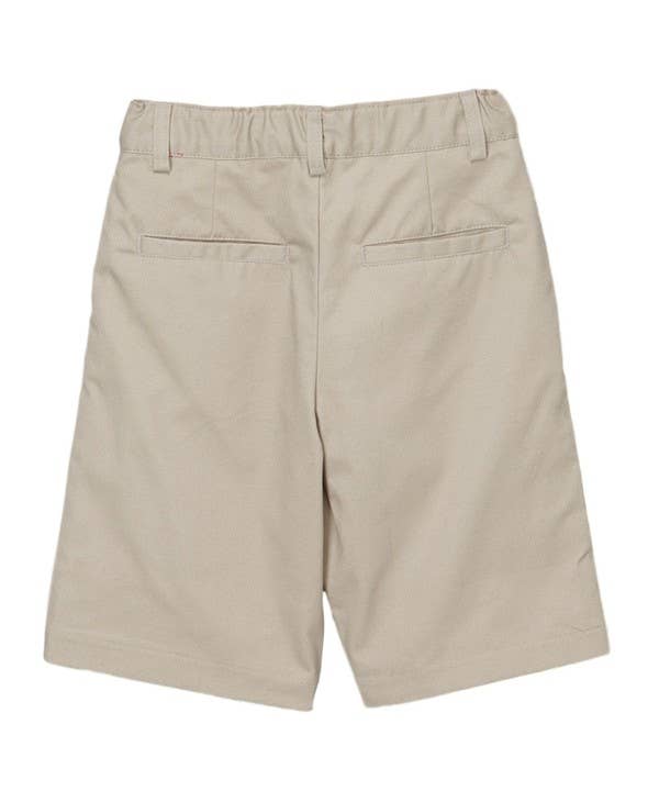 Boy's Uniform Shorts with Adjustable Waist Khaki 5-16: Khaki / 4
