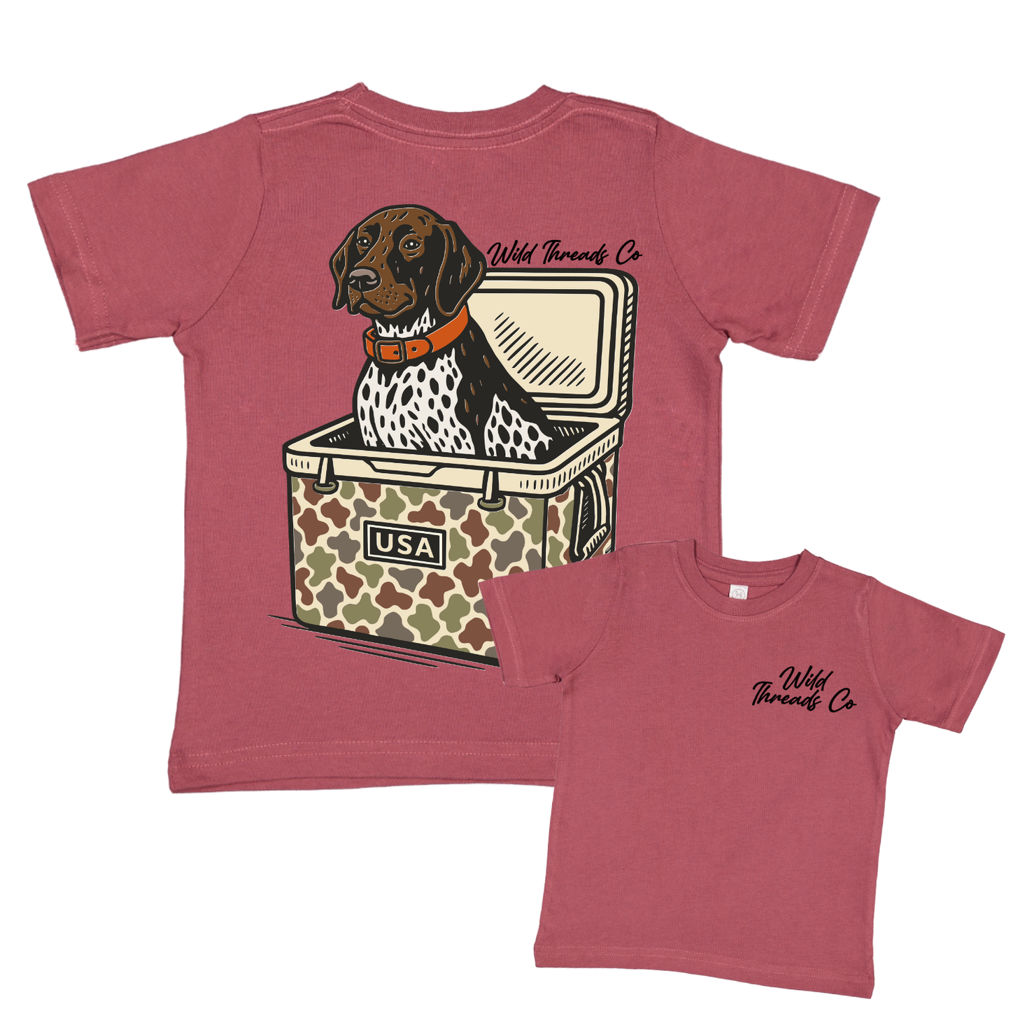 Hunting Dog Cooler Tee: Natural
