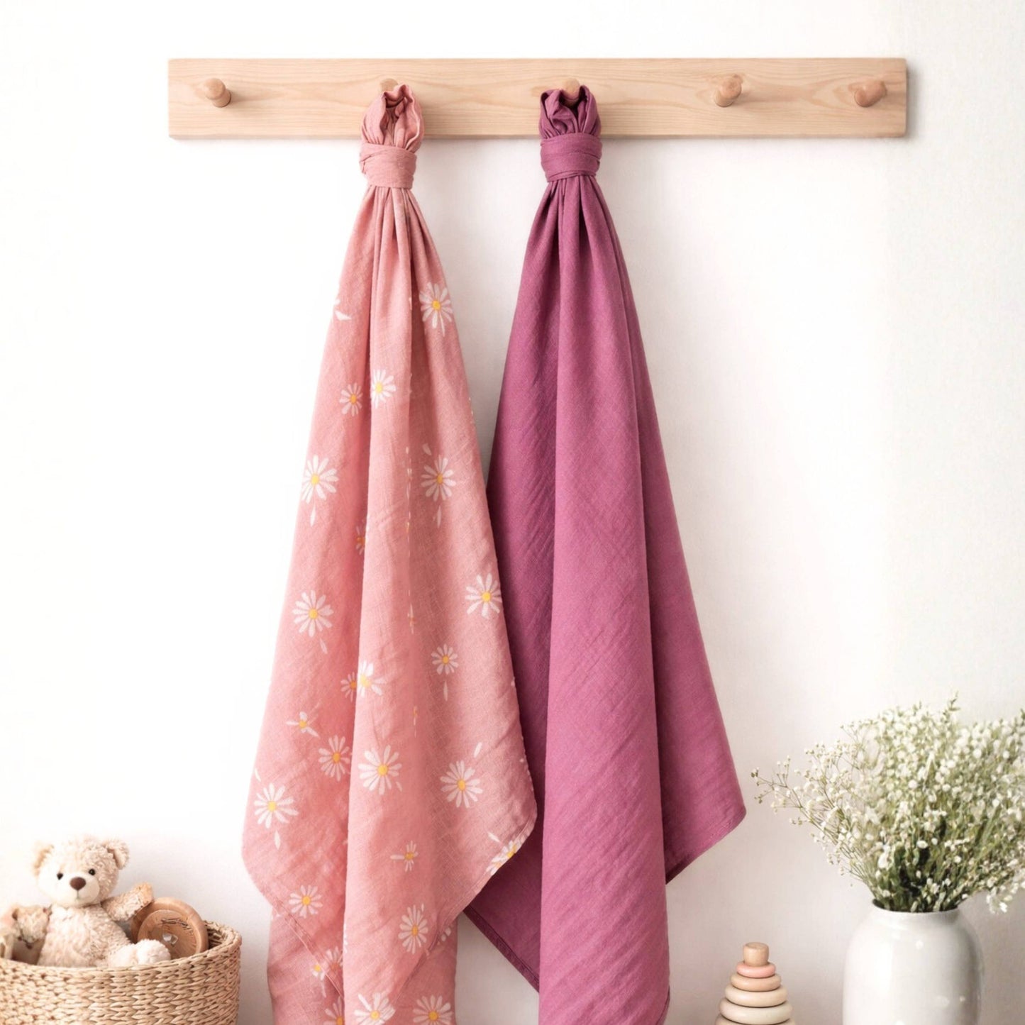 Muslin Swaddle Blanket - Daisy Rose