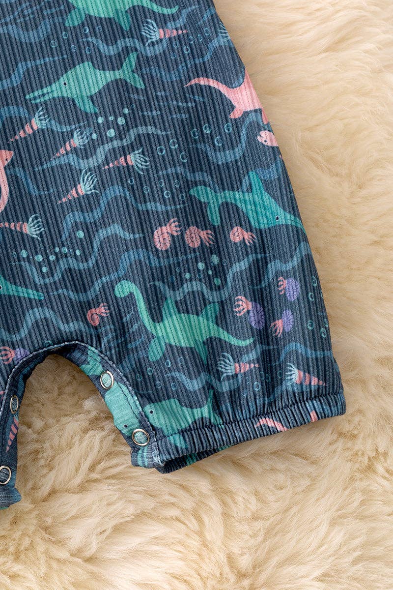 Sea Creature Printed Baby Romper
