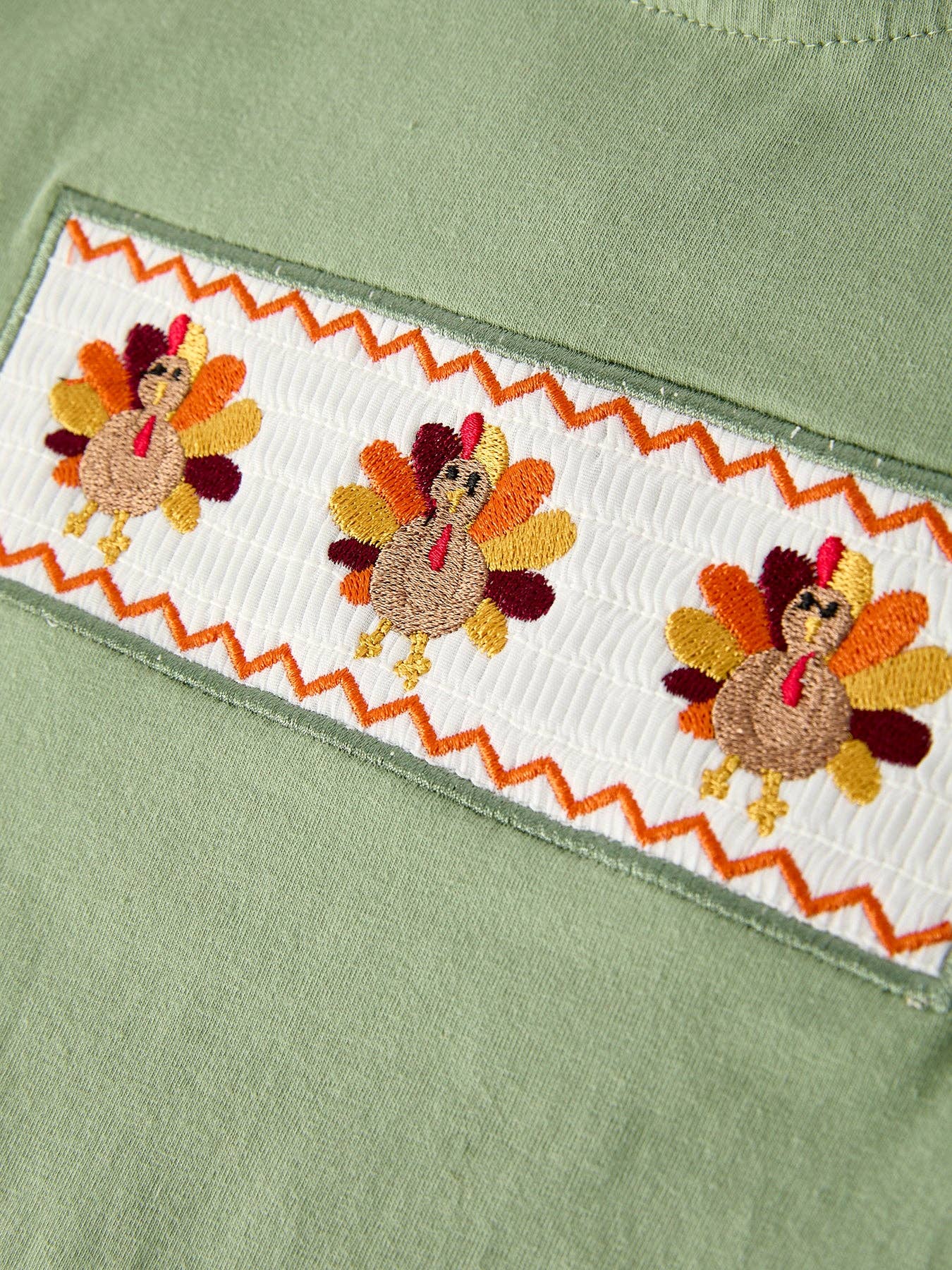 Thanksgiving Smock Embroidered Boys Set
