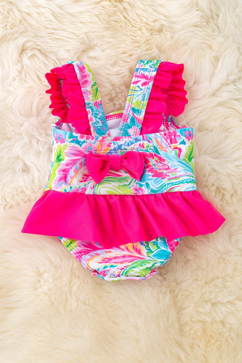 Flamingo Printed Baby Swimsuit