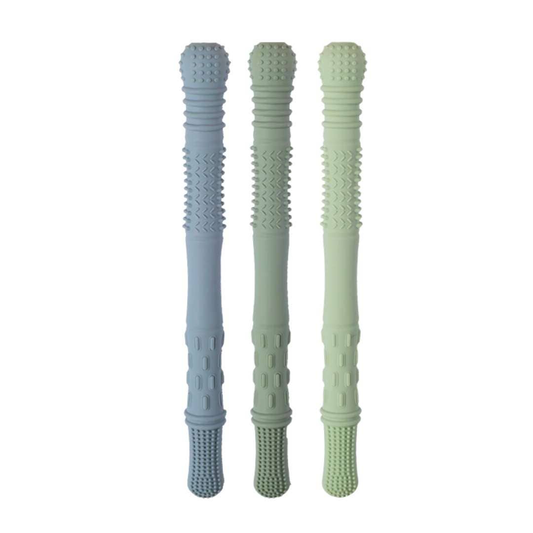 Hallow Teething Tubes - Dusty Rose/Dusty Pink/Almond: Dusty Rose/Dusty Pink/Almond