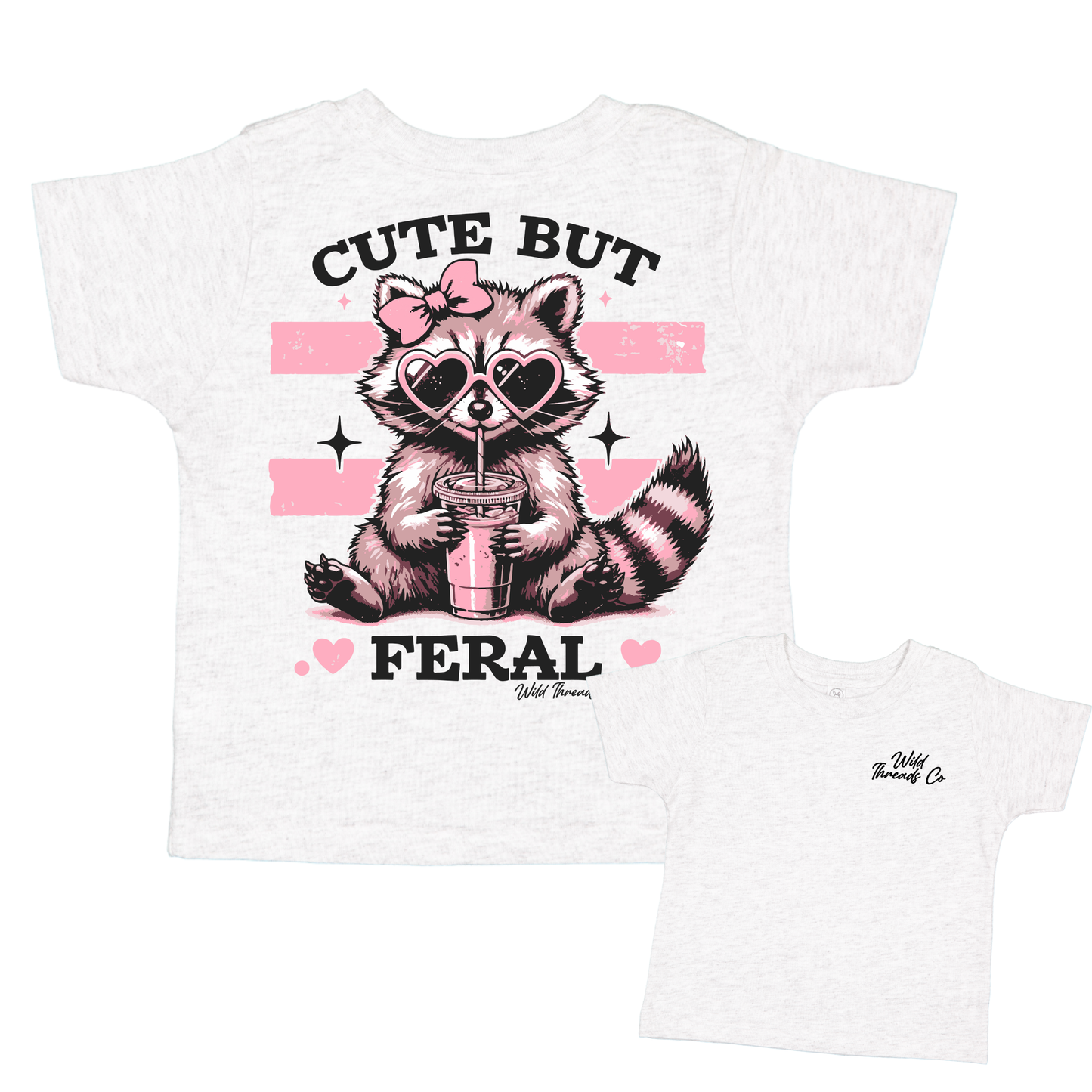 Cute But Feral Tee: Ash / 4T
