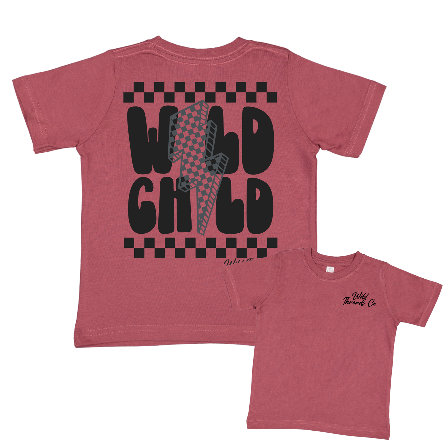 Wild Child Lightning Bolt Tee: Ash / 2T