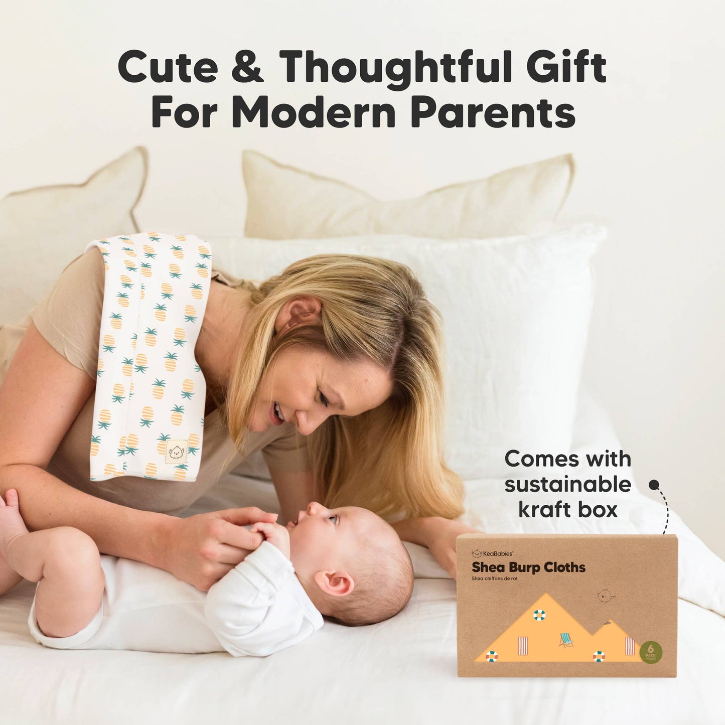 KeaBabies 6-Pack Shea Burp Cloths : Nordic