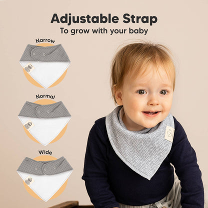 8-pack Baby Bandana Bibs for Boys and Girls: Nordic