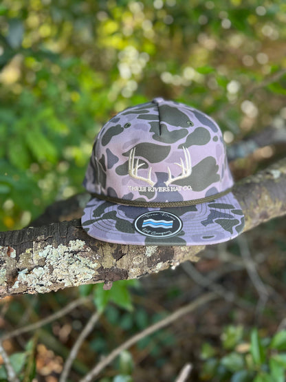 Classic Whitetail Rack - Rope Snapback - Richardson 256p: Harvest Duck Camo (Light Brown)