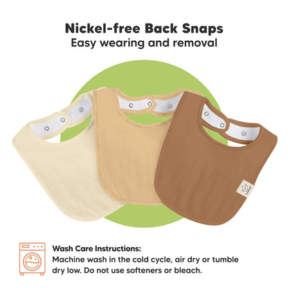 8-pack Urban Drool Bibs for Teething Baby Boys and Girls: Terracotta