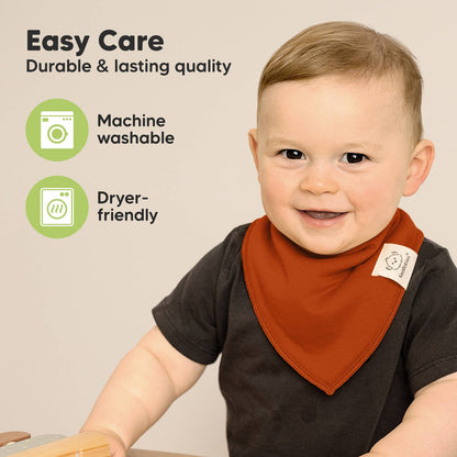 8-pack Baby Bandana Bibs for Boys and Girls: Hunter