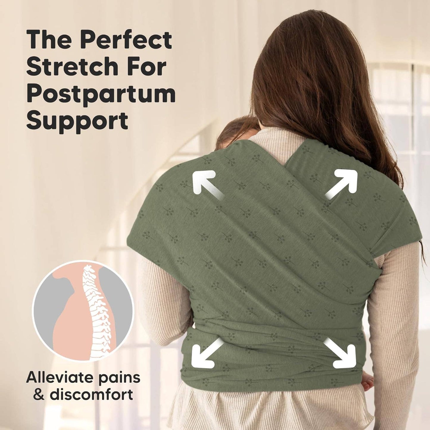 KeaBabies Original Baby Wrap Carrier: Forest