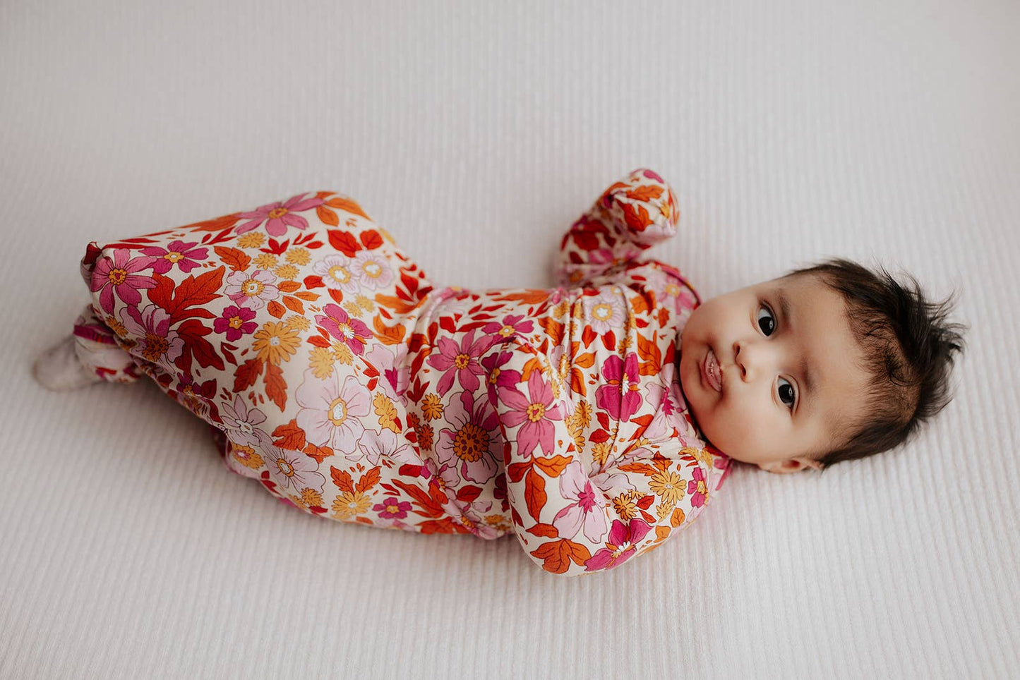 Wild Child Floral Hawaiian Knotted Gown & Bow
