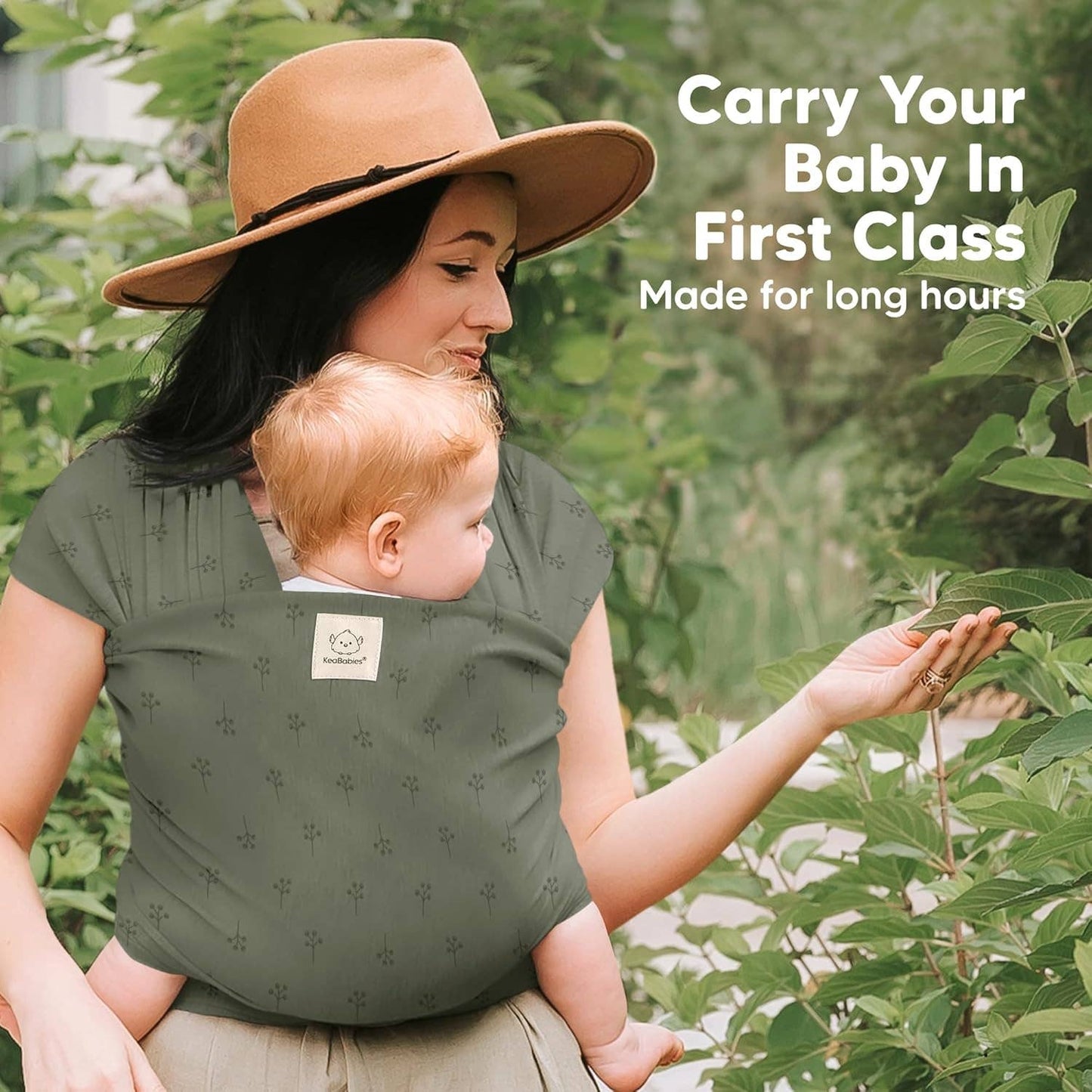 KeaBabies Original Baby Wrap Carrier: Forest