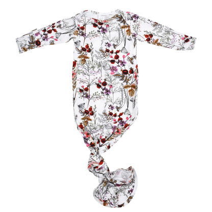 Floral Flower Knotted Gown & Bow