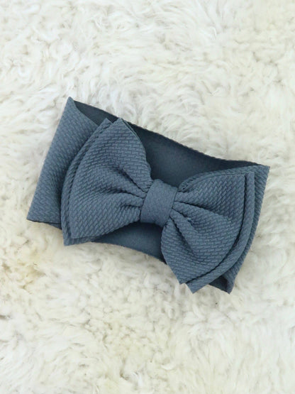 Double Layer Waffle Bow Headwrap - Latte