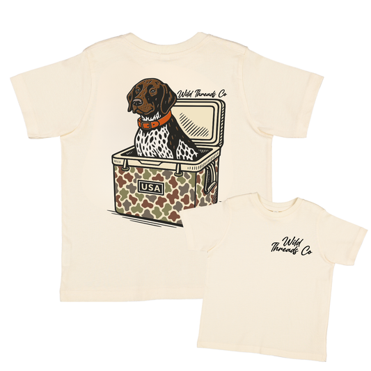 Hunting Dog Cooler Tee: Natural