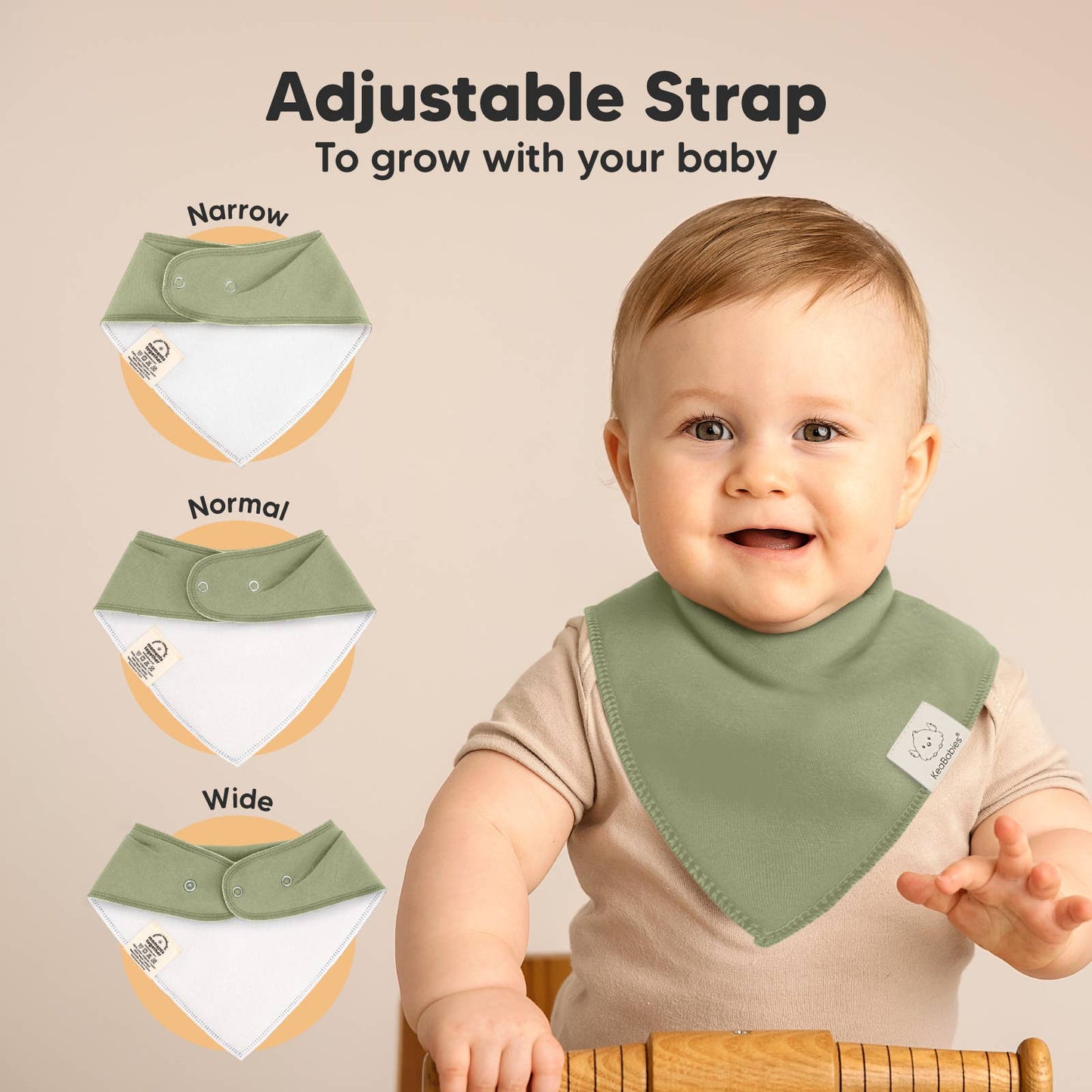 8-pack Baby Bandana Bibs for Boys and Girls: Hunter