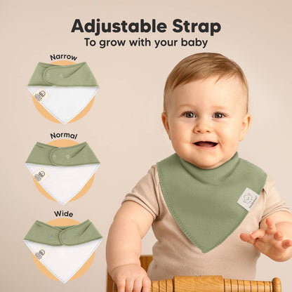 8-pack Baby Bandana Bibs for Boys and Girls: Hunter