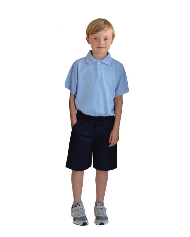Boy's Uniform Shorts with Adjustable Waist Navy 5-16: Navy / 5