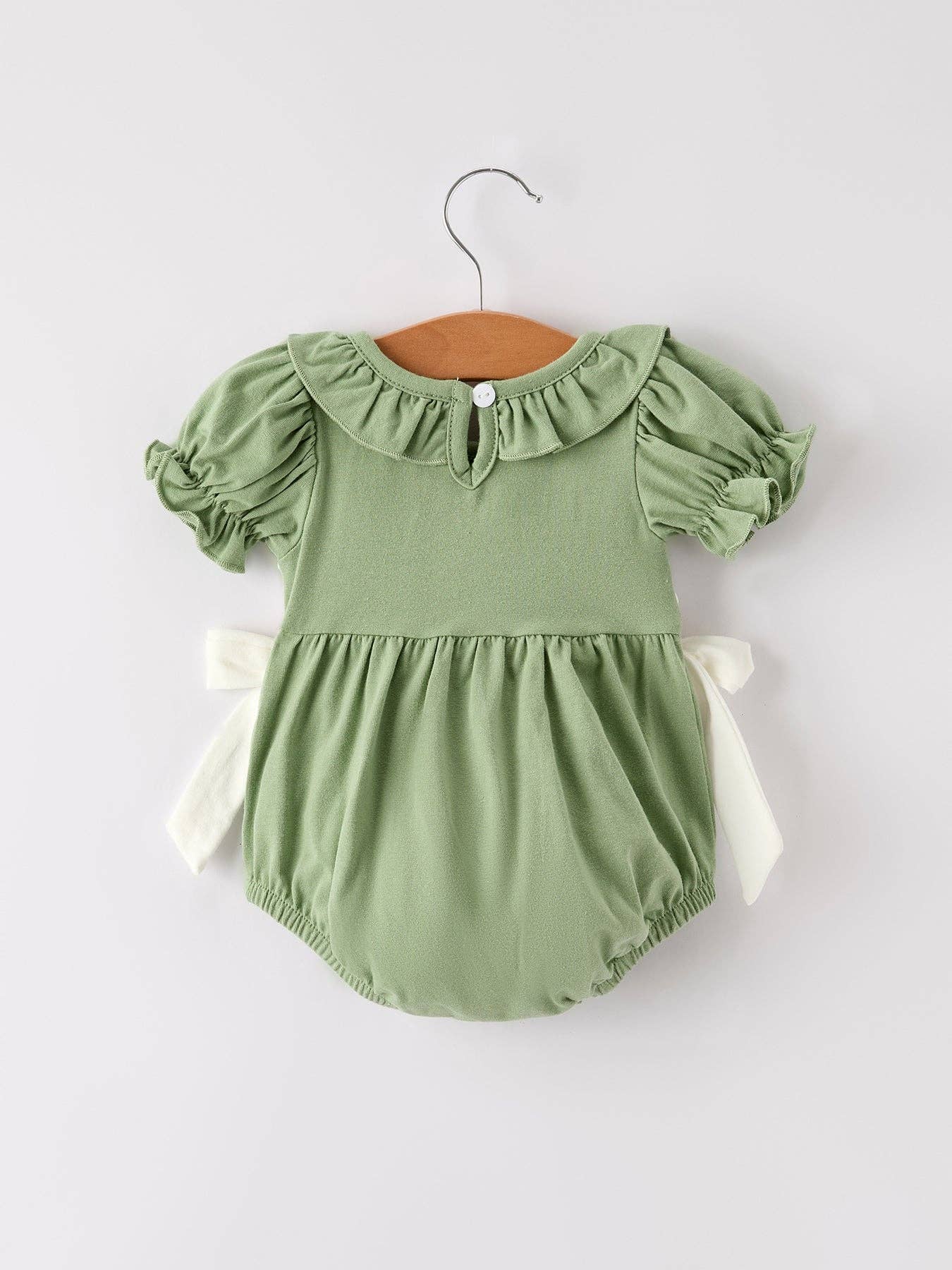 Thanksgiving Smock Embroidered Baby Romper