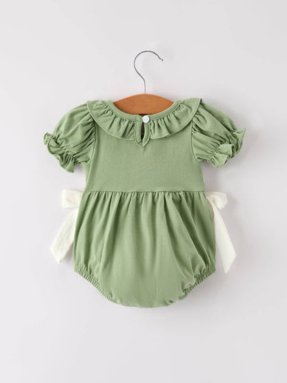 Thanksgiving Smock Embroidered Baby Romper