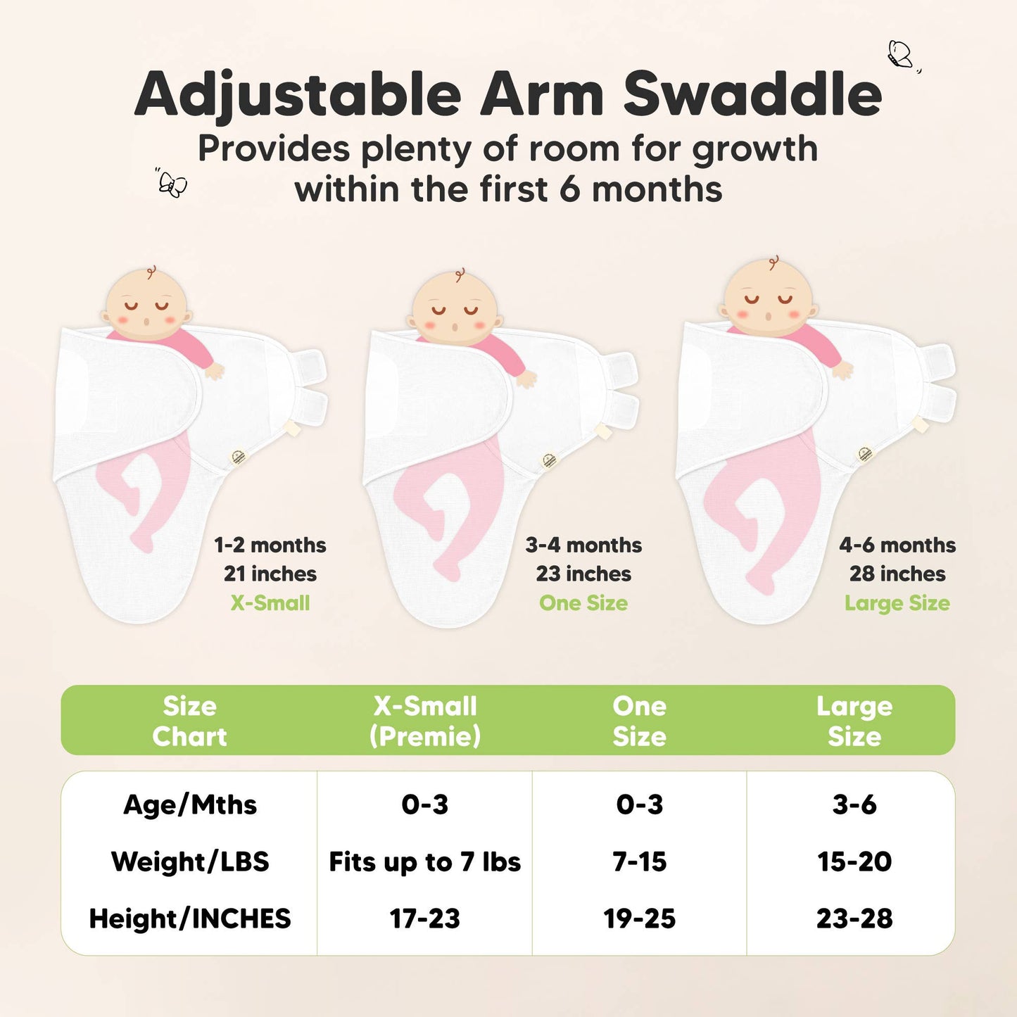 3pk Soothe Wren Swaddle Sleep Sacks for Newborns: Roseate / OS 0-3M