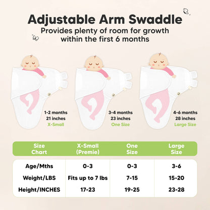 3pk Soothe Wren Swaddle Sleep Sacks for Newborns: Roseate / OS 0-3M