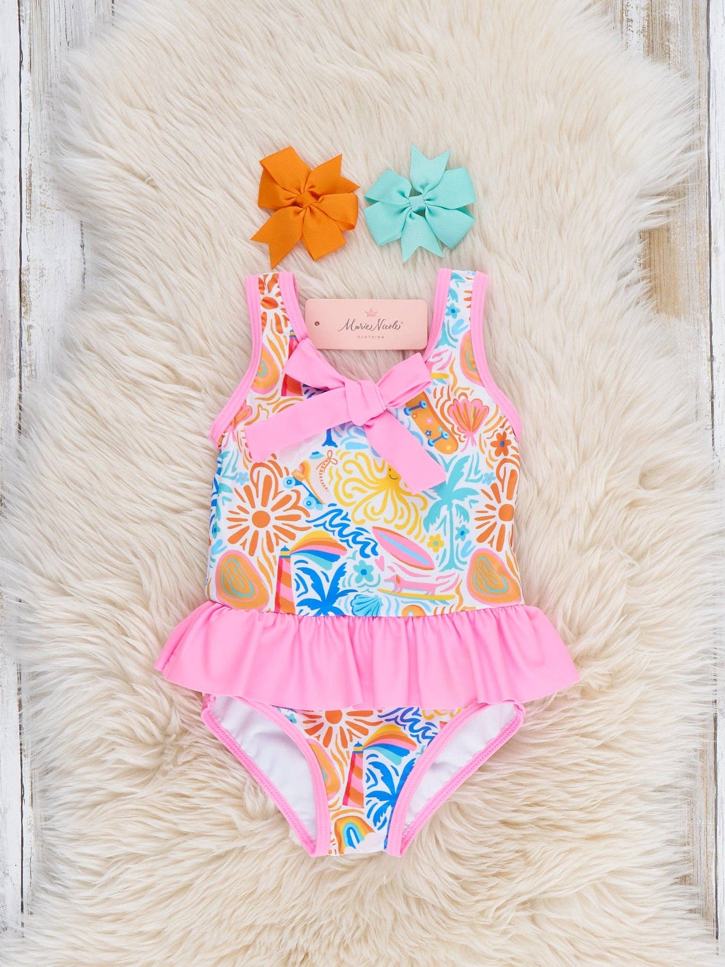 Family Tropical Beach Swimsuit - Girl: M(3yrs)