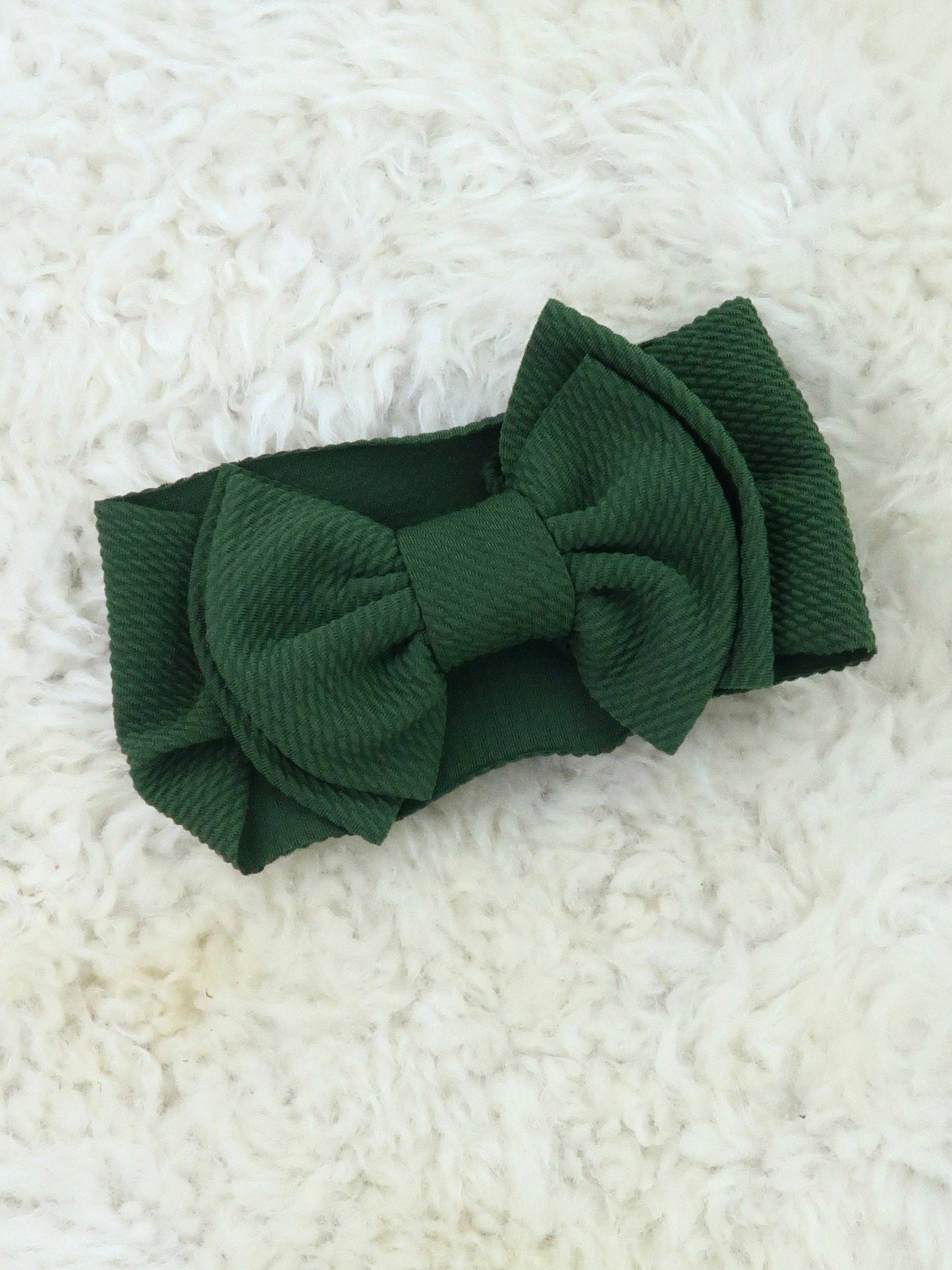 Double Layer Waffle Bow Headwrap - Punch