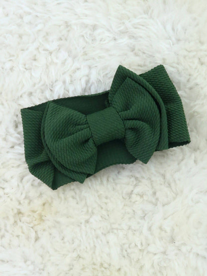 Double Layer Waffle Bow Headwrap - Punch
