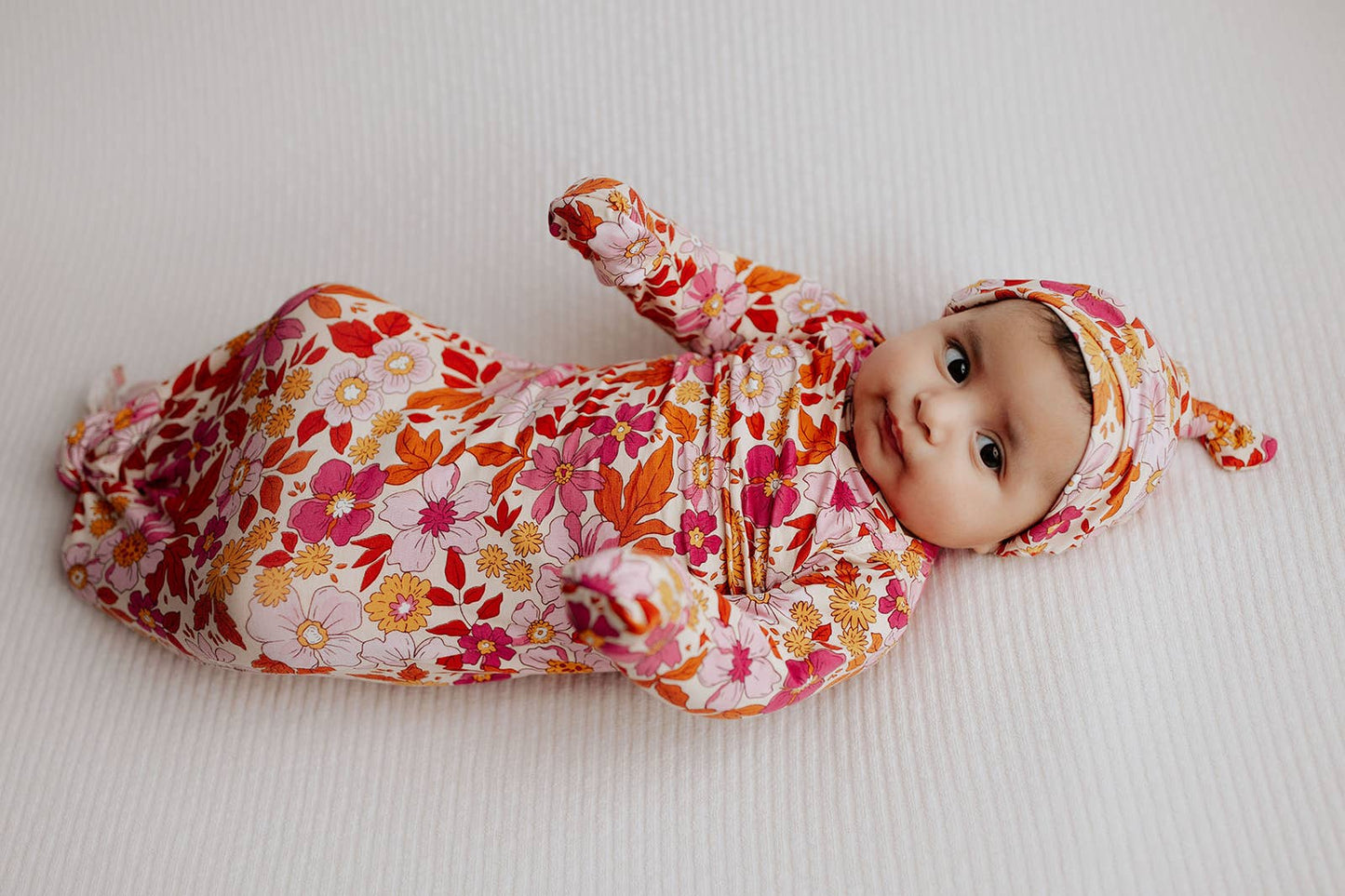 Wild Child Floral Hawaiian Knotted Gown & Bow