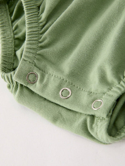 Thanksgiving Smock Embroidered Baby Romper