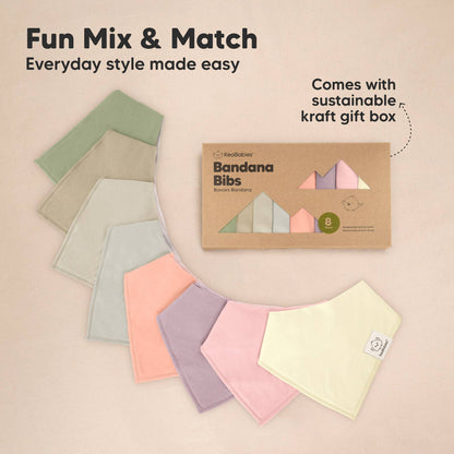 8-pack Baby Bandana Bibs for Boys and Girls: Embrace