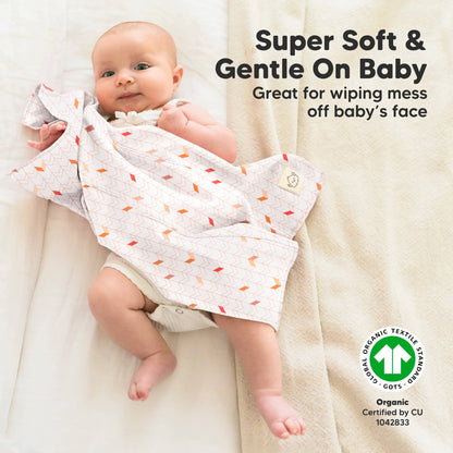 KeaBabies 6-Pack Shea Burp Cloths: Prism