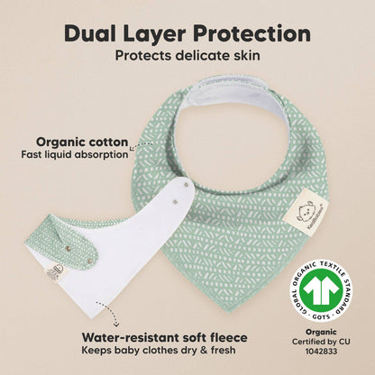 8-pack Baby Bandana Bibs for Boys and Girls: Nordic