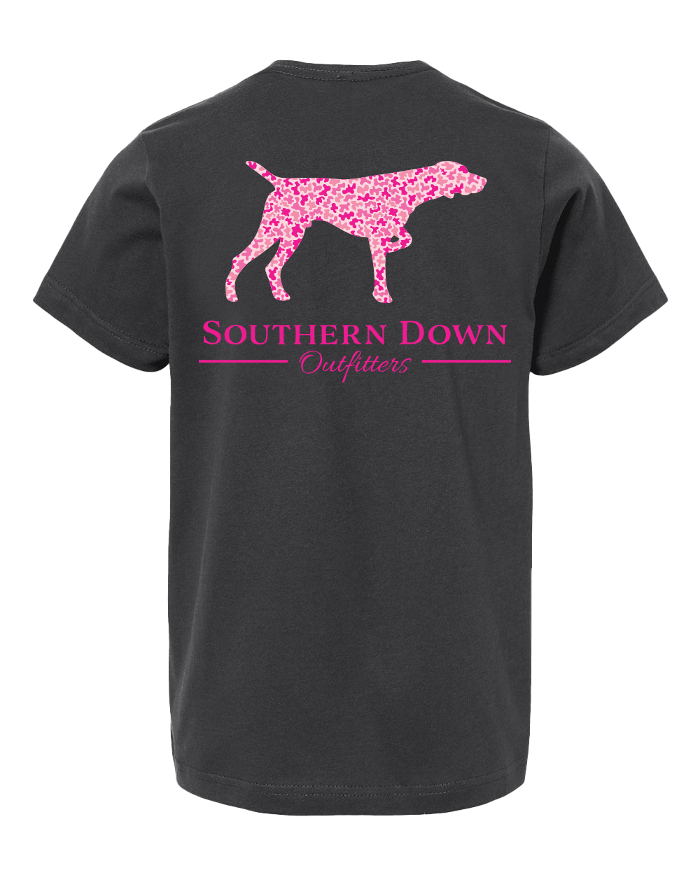 Pink Camo Dog Tee: Slate