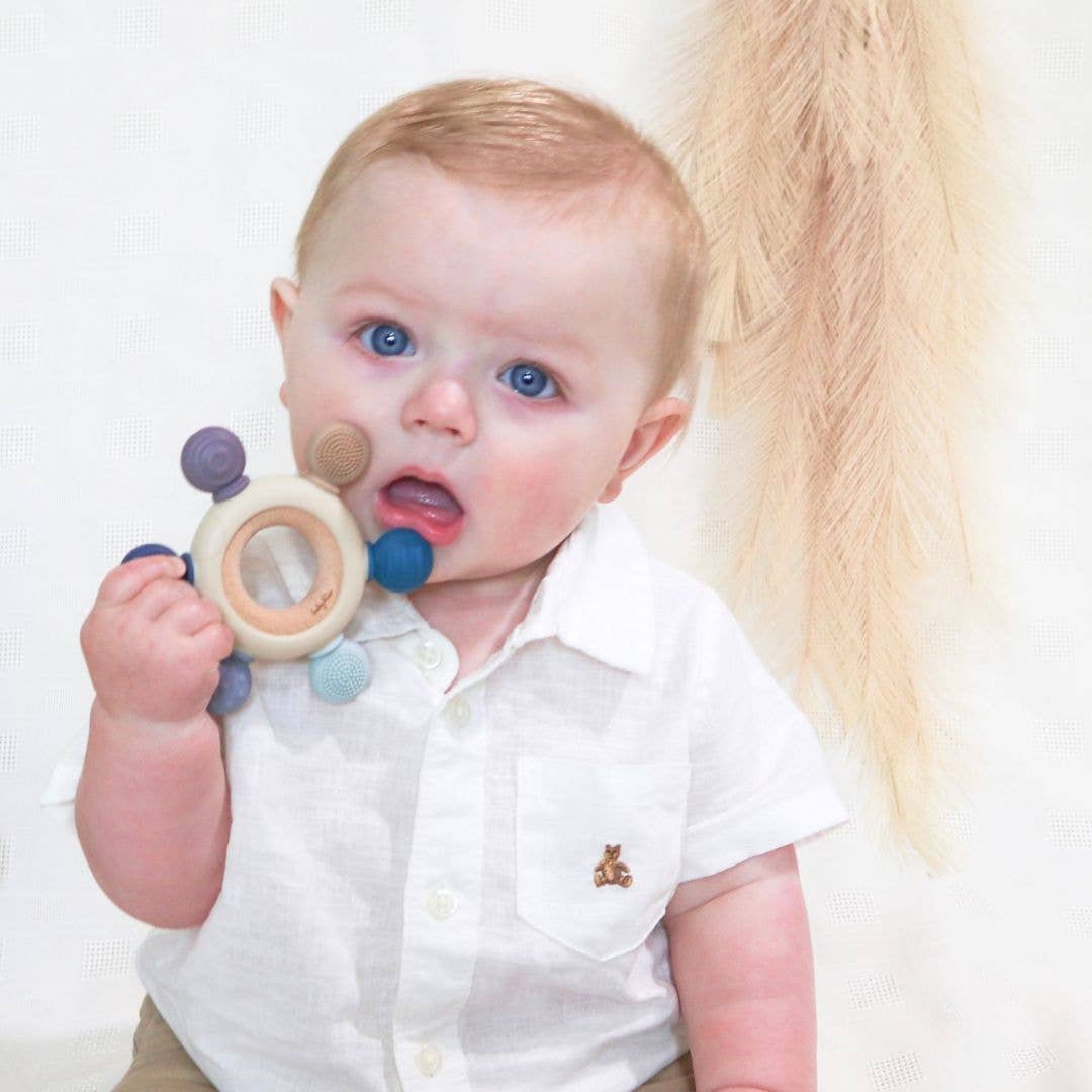 Teether Ring - Pink Tones: Dusty Pink Tones