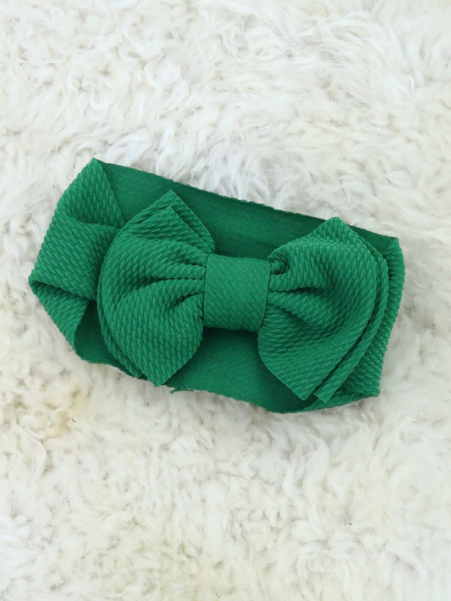 Double Layer Waffle Bow Headwrap - Royal Blue