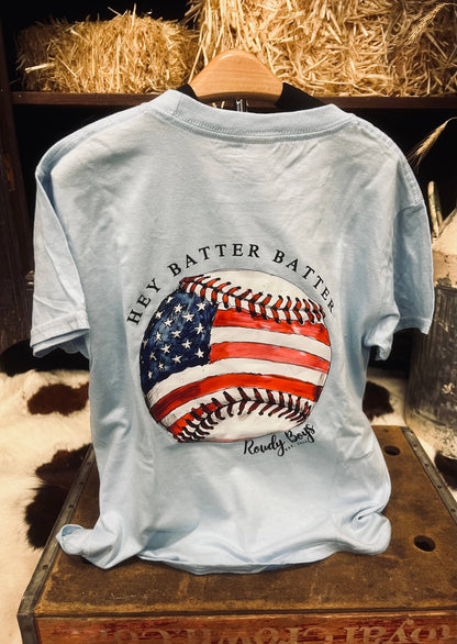 Hey Batter Batter Youth Tee