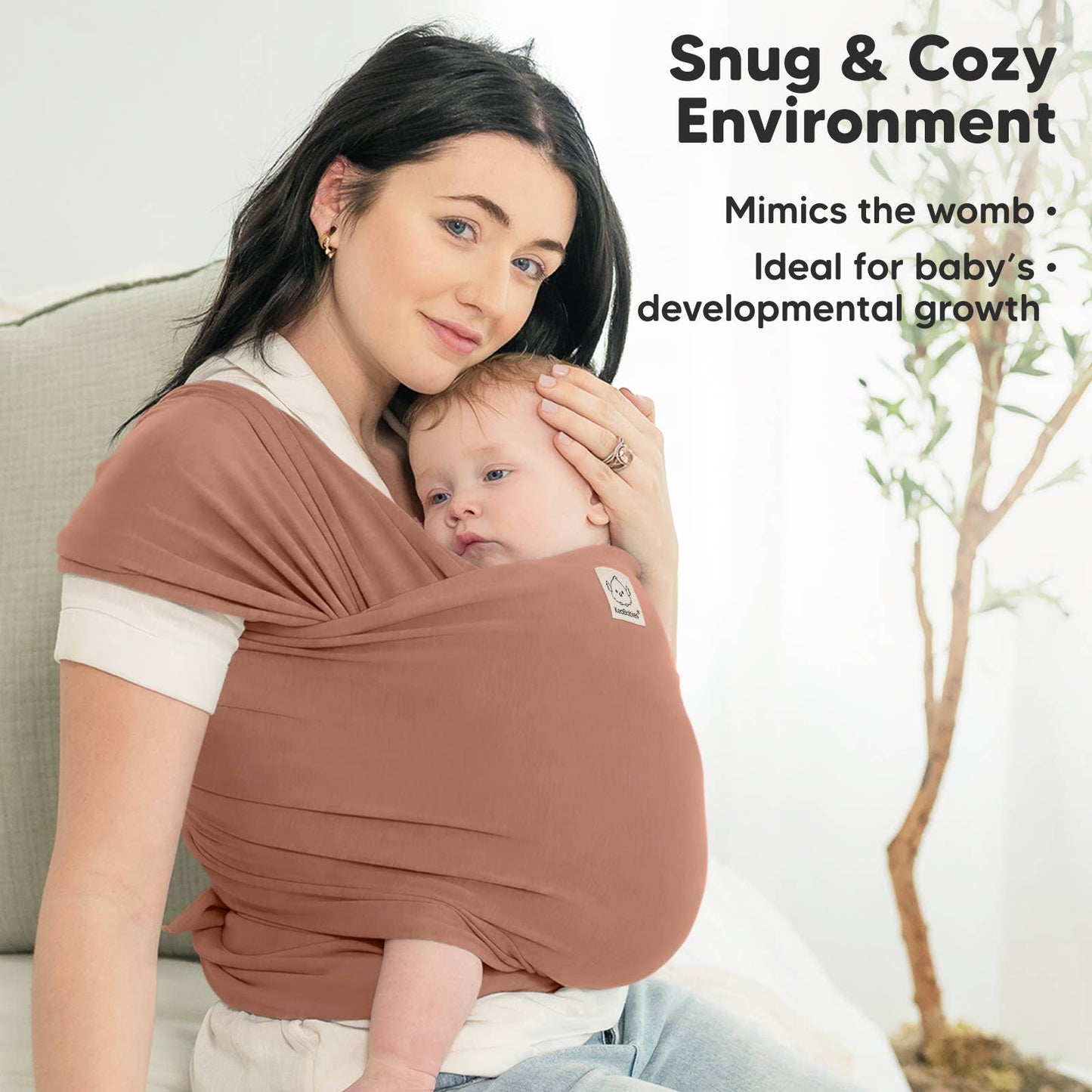 KeaBabies Original Baby Wrap Carrier: Terracotta