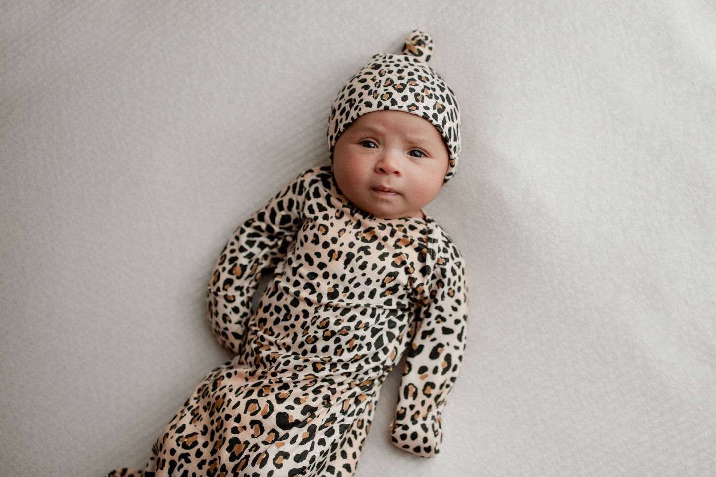 Leopard Knotted Gown & Bow