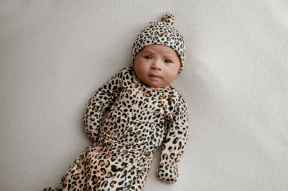 Leopard Knotted Gown & Bow