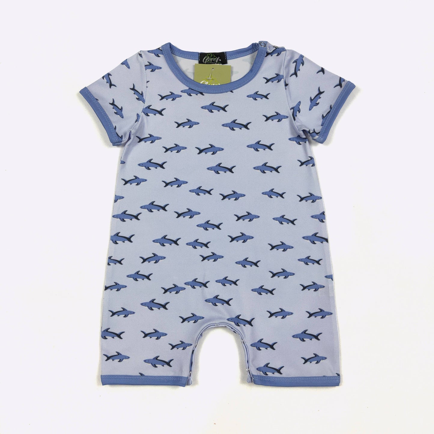 Mini Shark Boy Romper