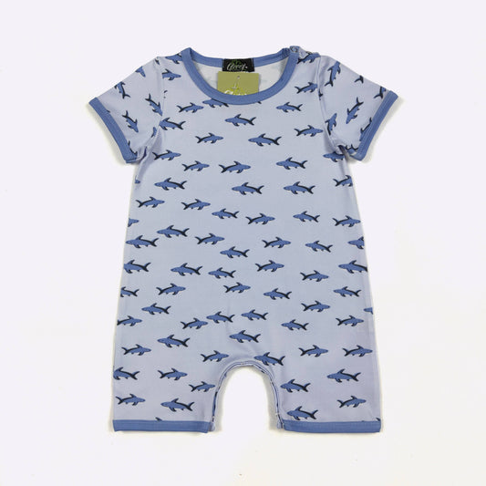 Mini Shark Boy Romper
