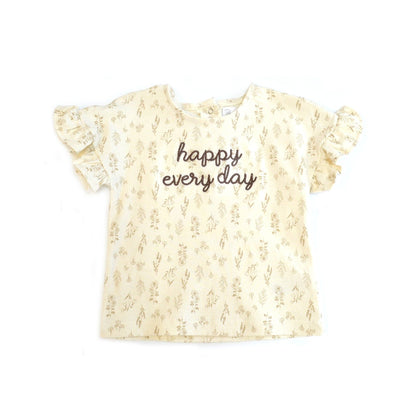 Baby Girl Summer Clothes Ruffle Short Sleeve Cotton T-Shirt Shorts Set: 4T