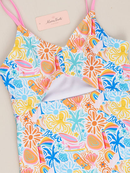 Family Tropical Beach Swimsuit - Mom