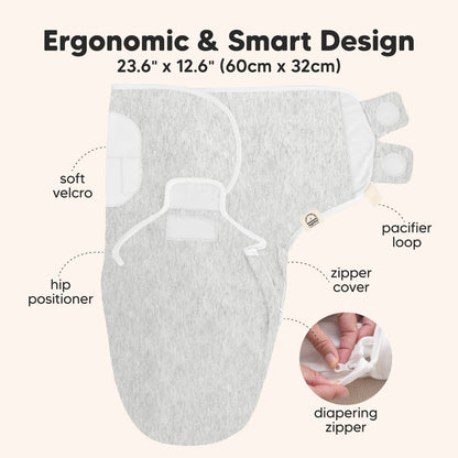 3pk Soothe Zippy Baby Swaddles 0-6 Months,Newborn Sleep Sack: Aspire / One Size